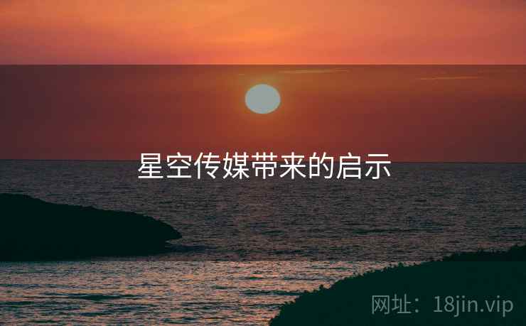星空传媒带来的启示