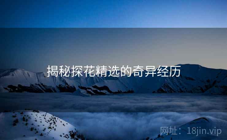 揭秘探花精选的奇异经历