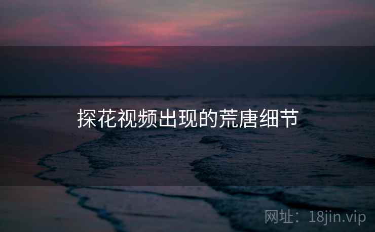 探花视频出现的荒唐细节