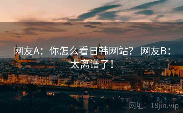 网友A：你怎么看日韩网站？ 网友B：太离谱了！